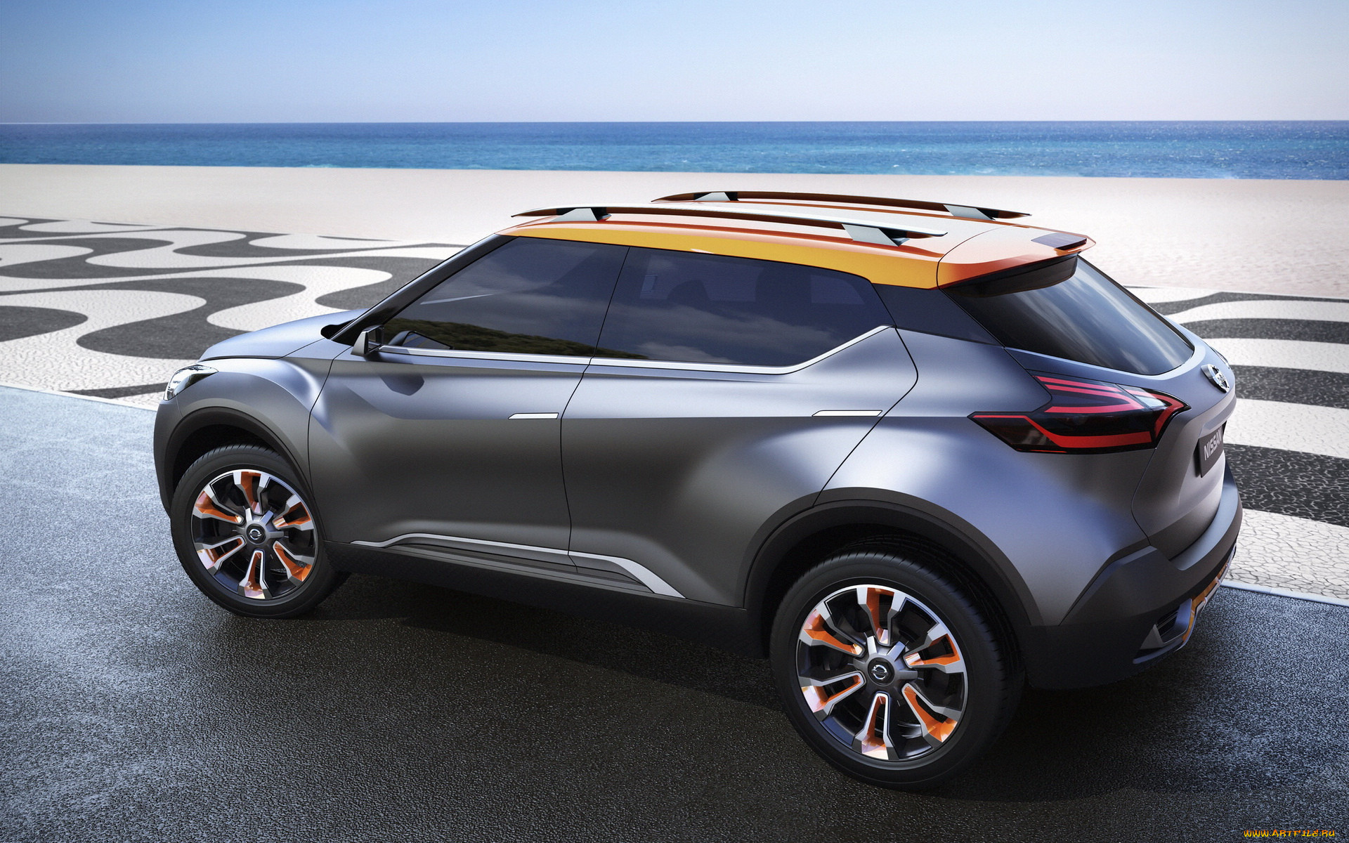 , nissan, datsun, kicks, suv, straddling, car, concept
